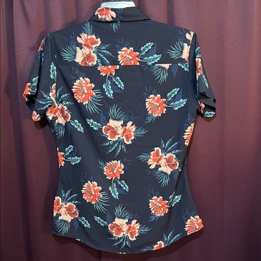 DIXXON Women’s Navy Floral Shirt - Picture 5 of 5